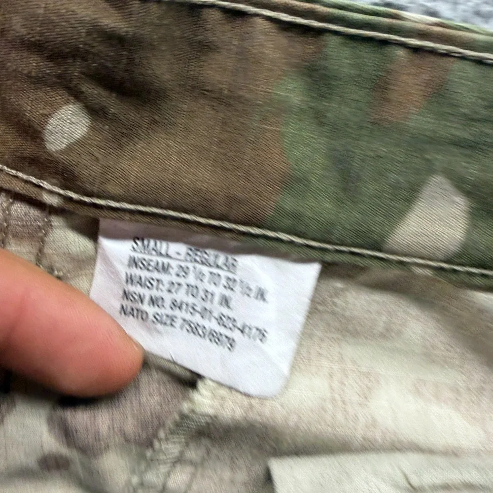 US Army Pant Unisex S(30x33) Green Camo Cotton Ripstop Cargo Straight Uniform